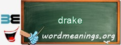 WordMeaning blackboard for drake